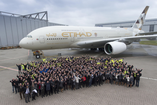エティハド航空 A380 受領式典 [photo: Airbus]