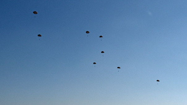 陸上自衛隊空挺部隊の降下（入間基地航空祭2016）